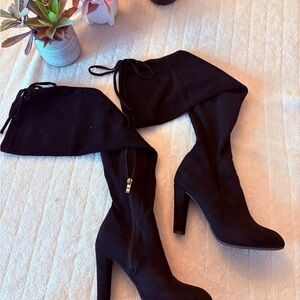 Elegant Black Thigh-High Women's Boots